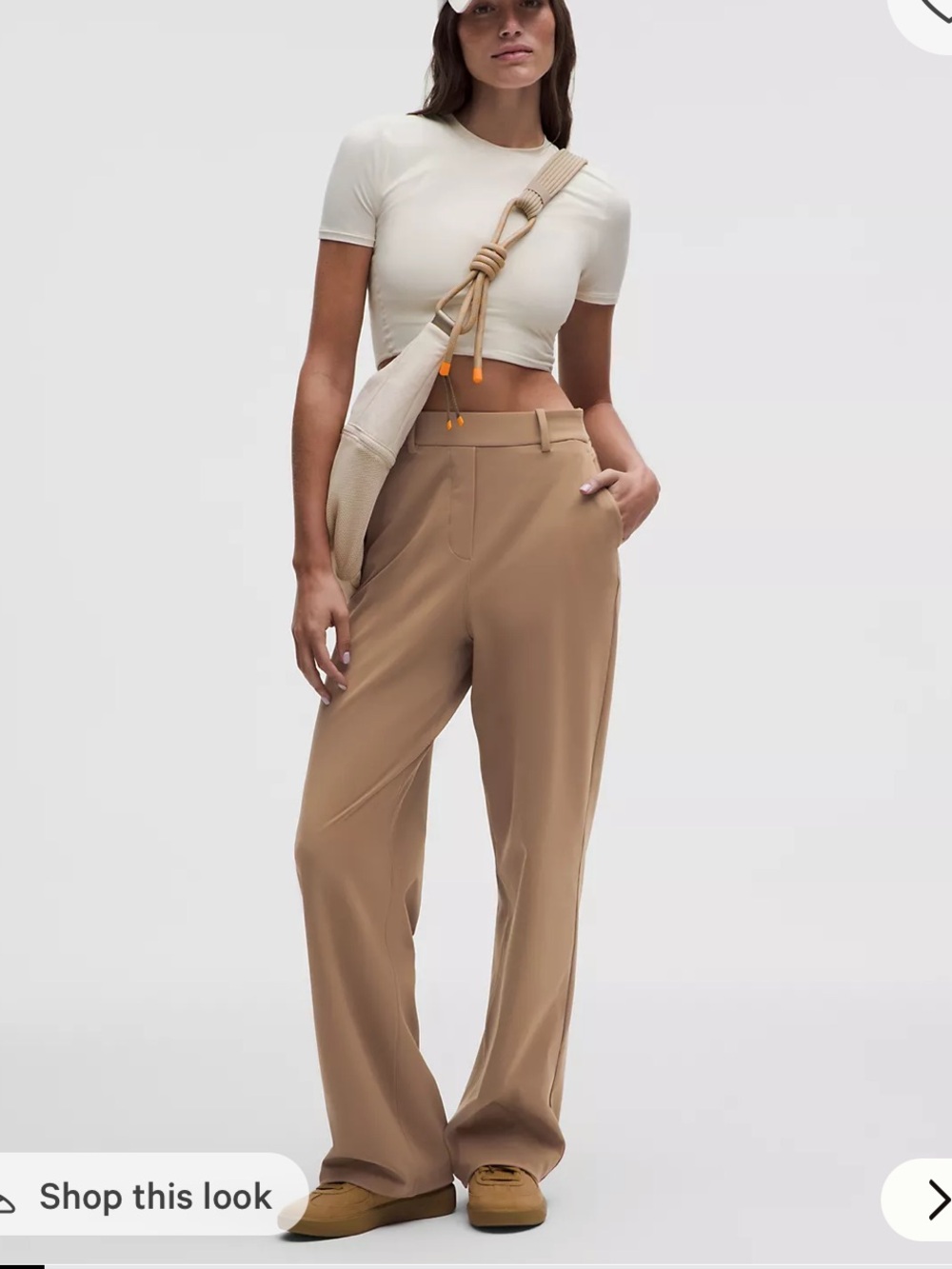 lululemon athletica Sand Wide-Leg High-Rise Pants